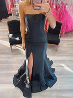 Ida | Sky Blue Mermaid Strapless Prom Dresses With Split by KissProm