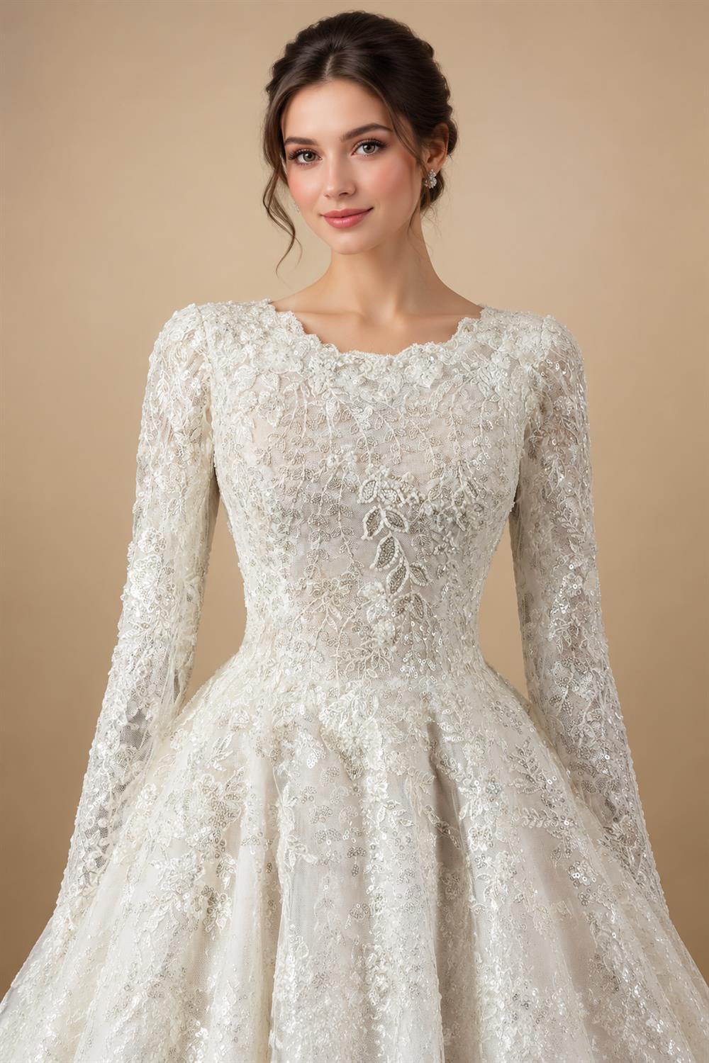 Elegant Off White Off-the-Shoulder Lace Short Wedding Dress ZP048