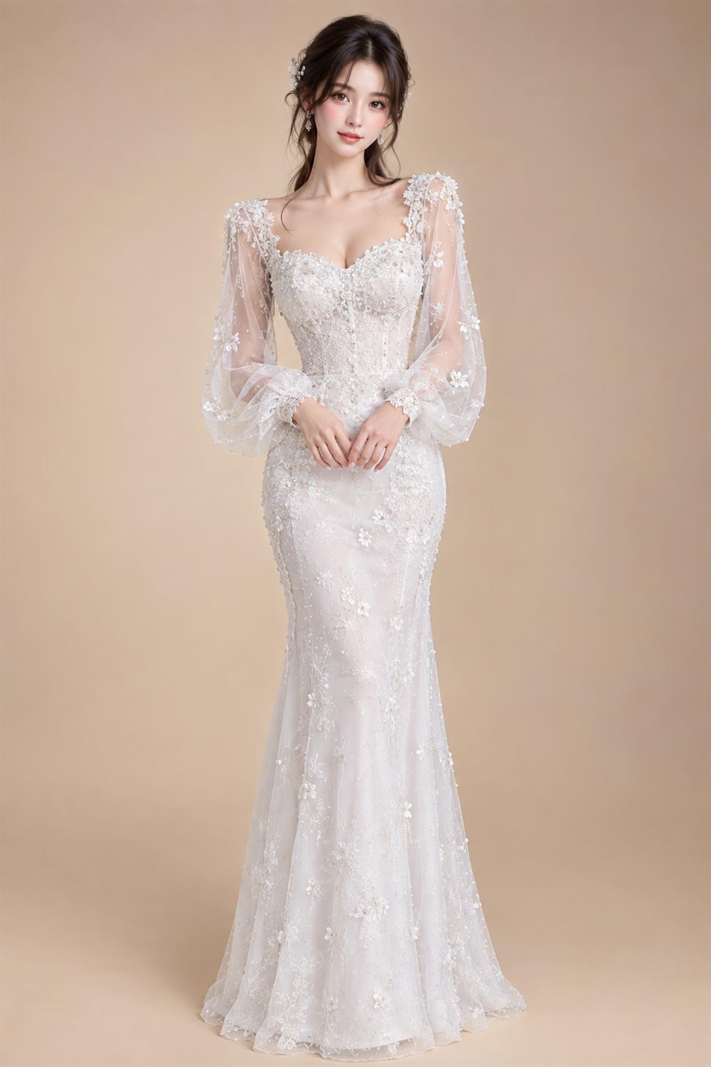 white ivory 3m 4m 5m One Layer Wedding Veil All Lace Appliqued Edge Bridal Veils Cathedral  Wedding Accessorie