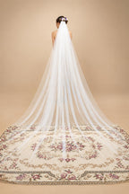 Physical picture Elegant Wedding Veil 3 Meters Long Soft Bridal Veils With Comb White 1 layers Ivory  Color Bride