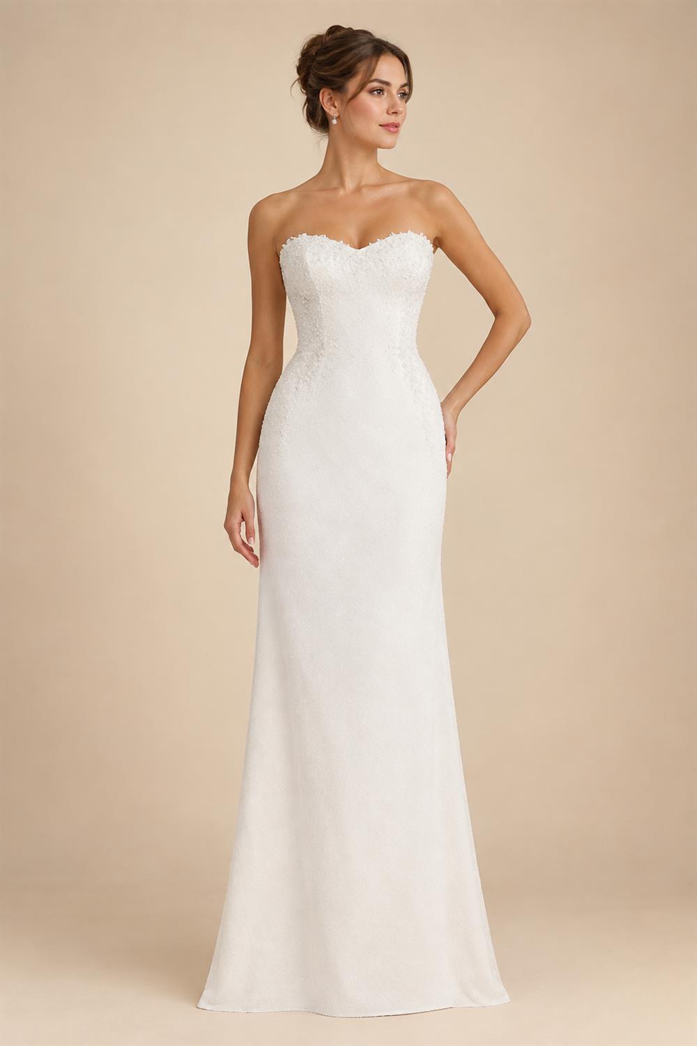 Lace And Chiffon Off Shoulder Cap Sleeve Mermaid Wedding Dress For Bride