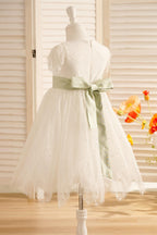 Lace Ivory First Communion Flower Girl Dress