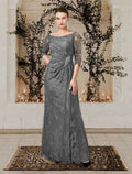 A-Line/Princess Jewel Neck Floor-Length Mother of the Bride Dresses by Dreamylily