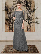 A-Line/Princess Jewel Neck Floor-Length Mother of the Bride Dresses by Dreamylily