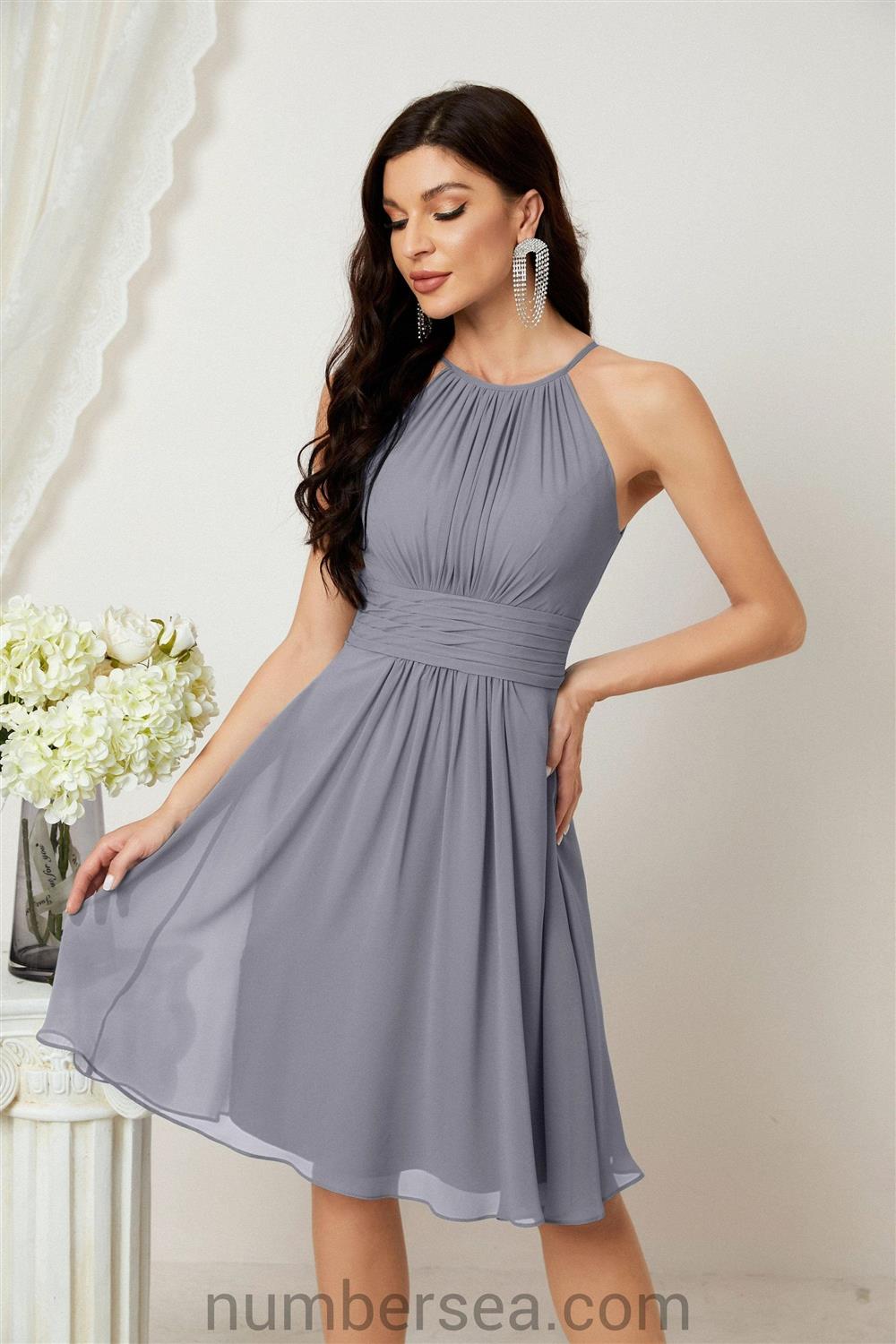Halter Homecoming Dresses Formal Evening Party Cocktail Dress 28011 Clearance sale (ZD16954)