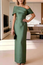 3/4 Sleeve Round Neck A-Line Midi Chiffon Mother of the Bride Dresses with Jacket (SHI22500386)