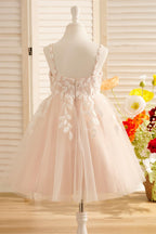 Tulle Knee-length Flower Girl Dress