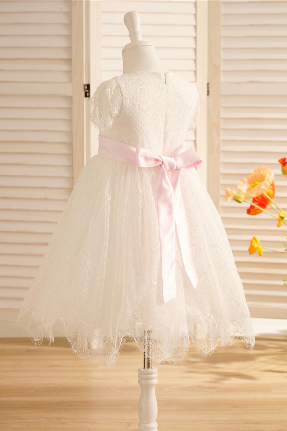 Lace Ivory First Communion Flower Girl Dress