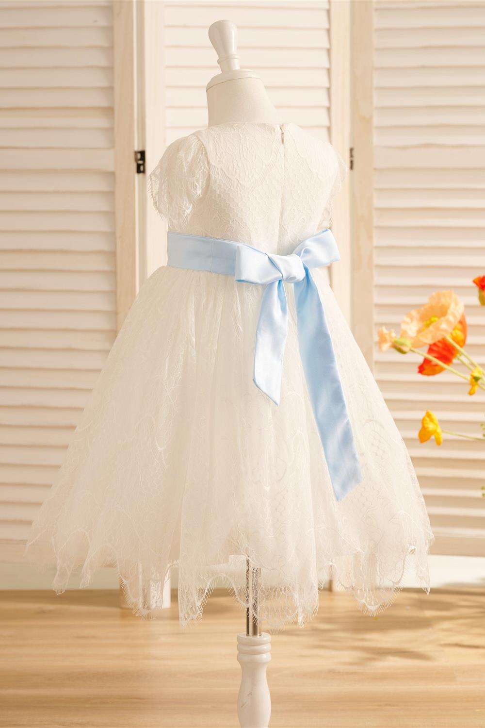 Lace Ivory First Communion Flower Girl Dress