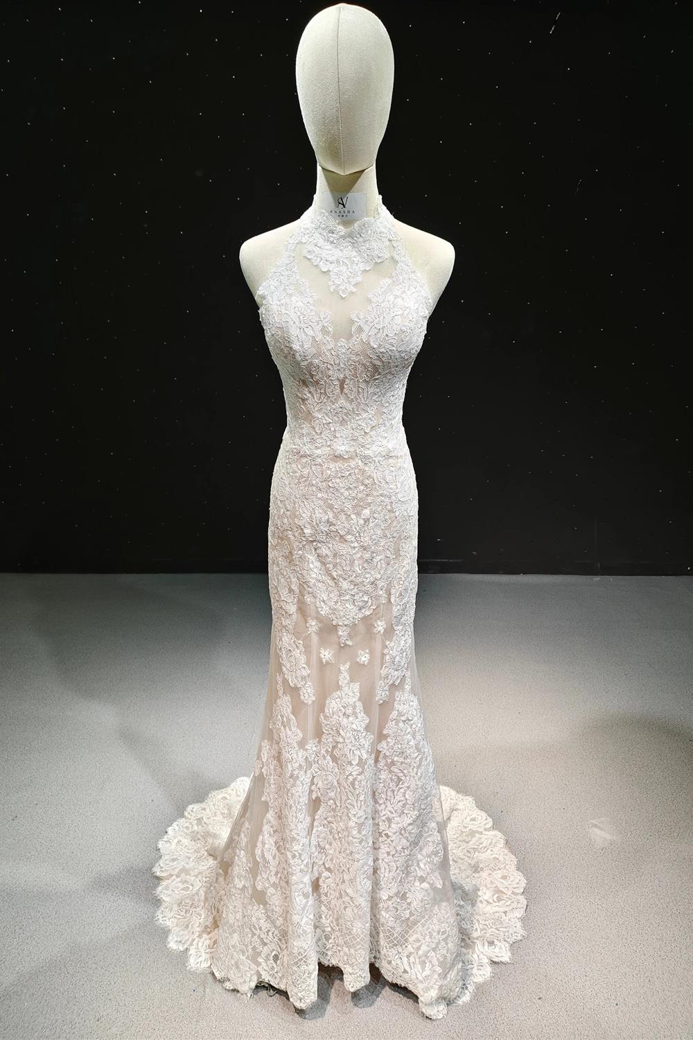 Sirenetta con spalline incrociate in pizzo Grazia
