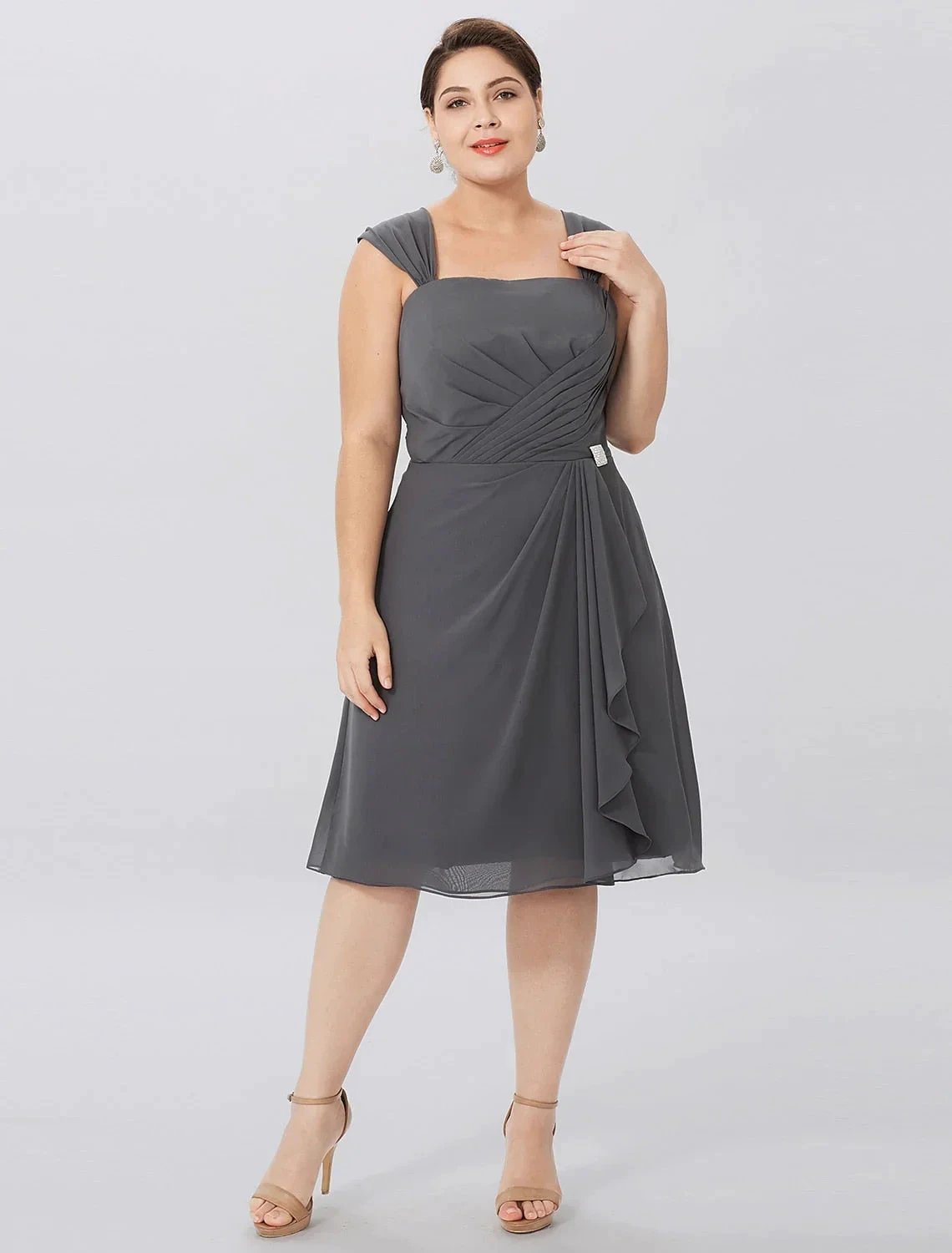 A-Line/Princess Spaghetti Straps Knee-Length Mother of the Bride Dresses by Dreamylily