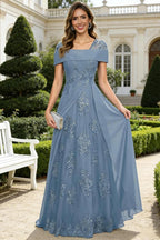 One Shoulder Beaded Midi Jacquard Satin Mother of the Bride Dresses (SHI22500511)