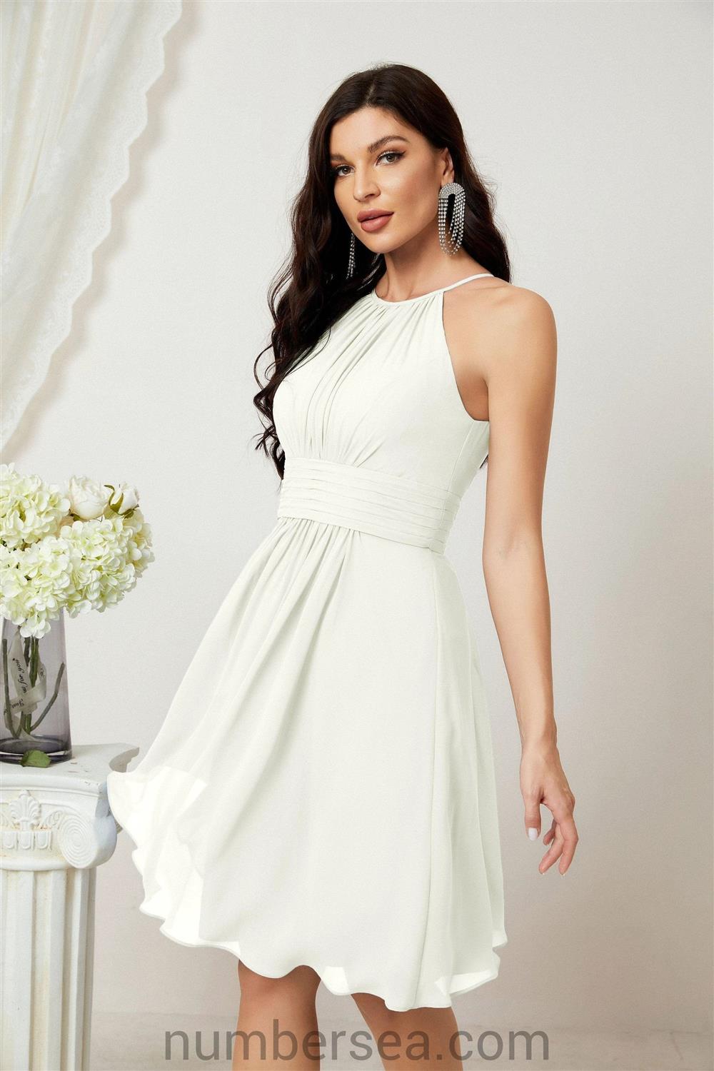 Halter Homecoming Dresses Formal Evening Party Cocktail Dress 28011 Clearance sale (ZD16954)