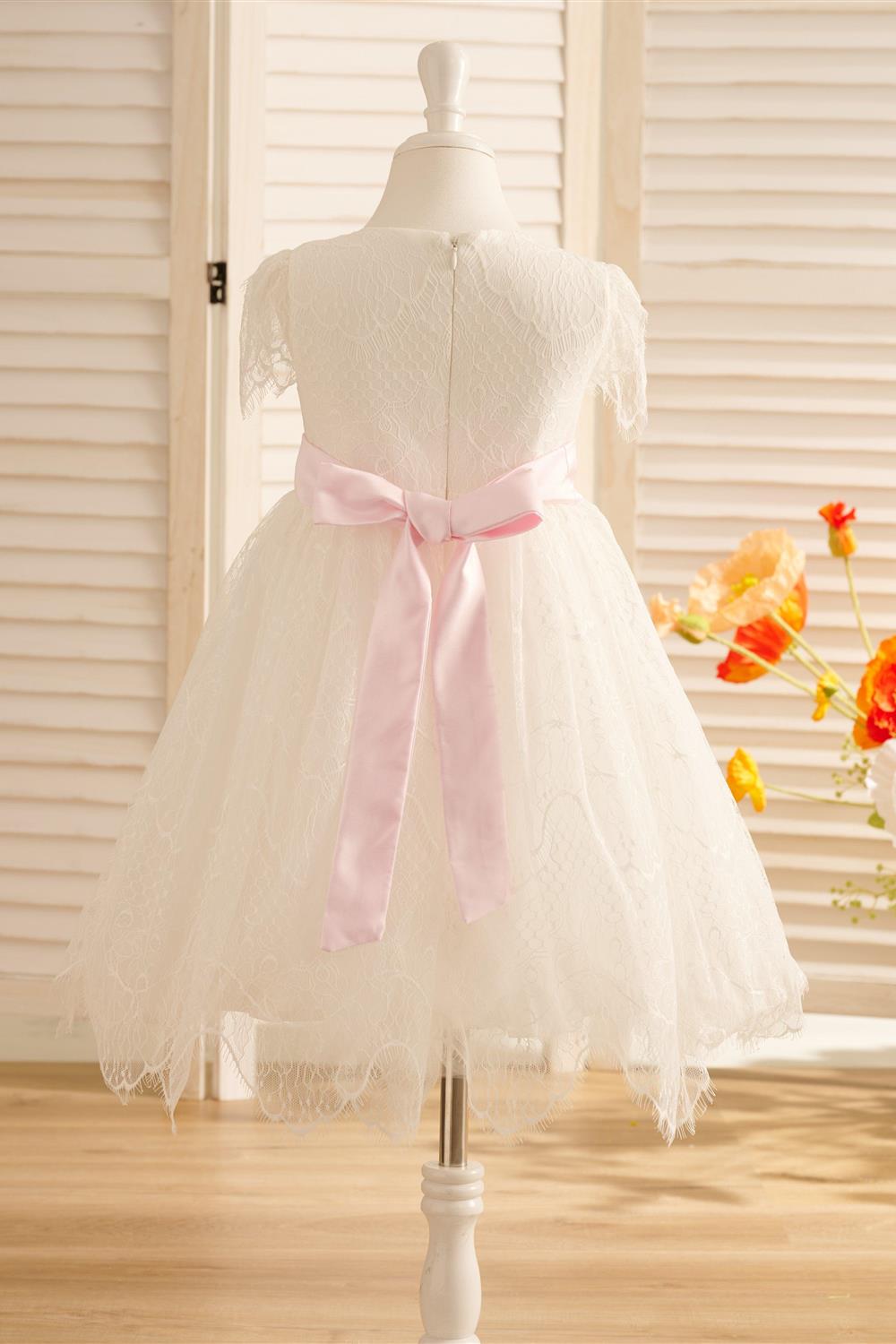 Lace Ivory First Communion Flower Girl Dress