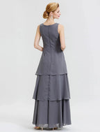 A-Line/Princess Scoop Floor-Length Mother of the Bride Dresses by Dreamylily