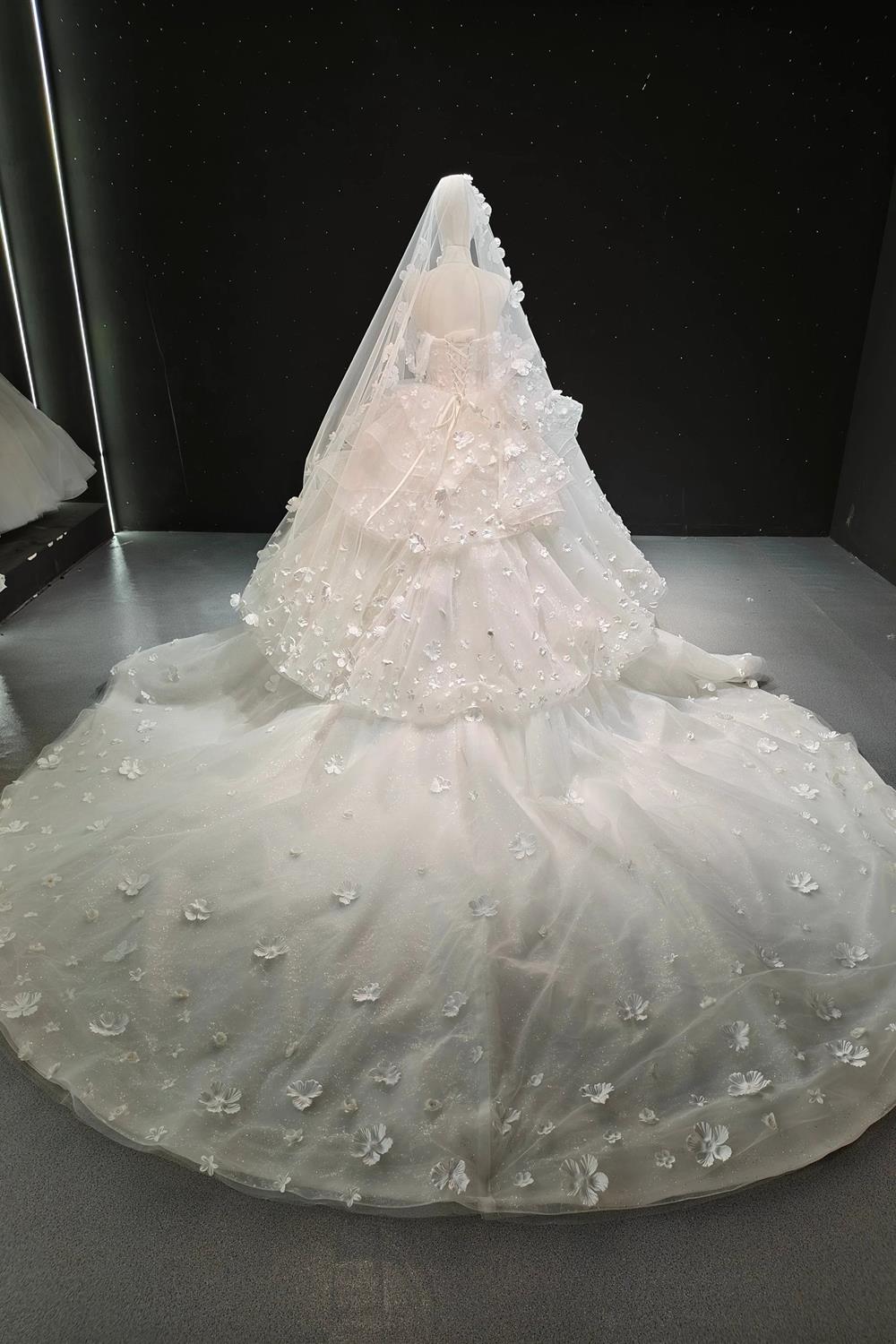 Vestido de Baile Véu de Flor