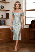 Mermaid Scoop Long Sleeve Floor Length Mother of the Bride Dresses with Peplum & Appliques (SHI22500269)