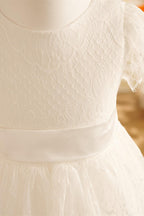 Lace Ivory First Communion Flower Girl Dress