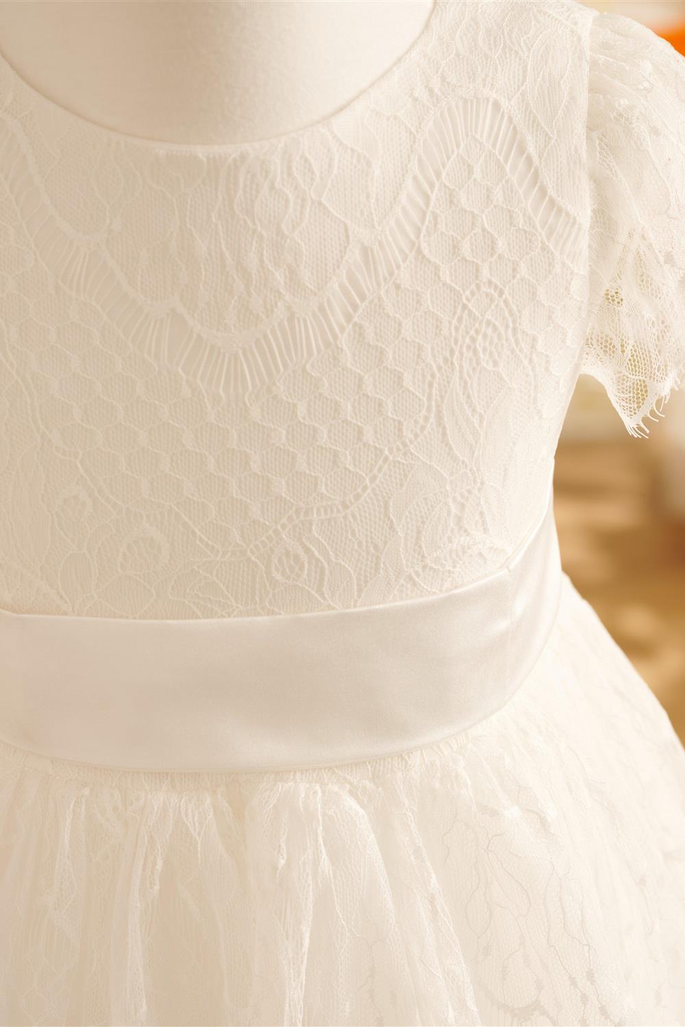 Lace Ivory First Communion Flower Girl Dress