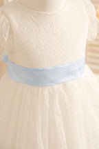 Lace Ivory First Communion Flower Girl Dress