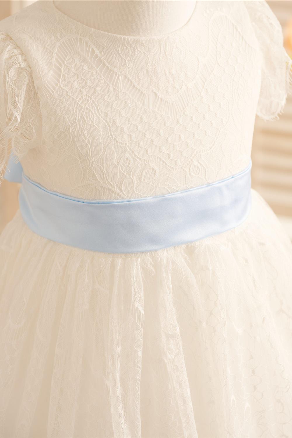 Lace Ivory First Communion Flower Girl Dress