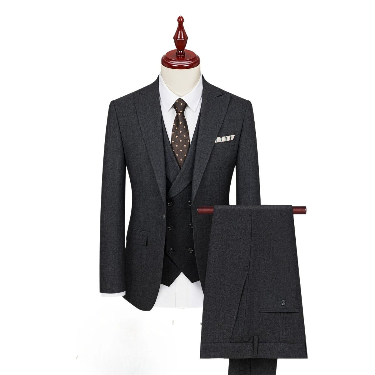 Chaqueta de traje formal para novio con cuello plano negro para hombre