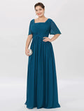 A-Line/Princess Square Neck Floor-Length Mother of the Bride Dresses by Dreamylily