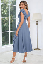 A Line Off Shoulder Floor Length Ruched Mother of the Bride Dresses (SHI22500193)
