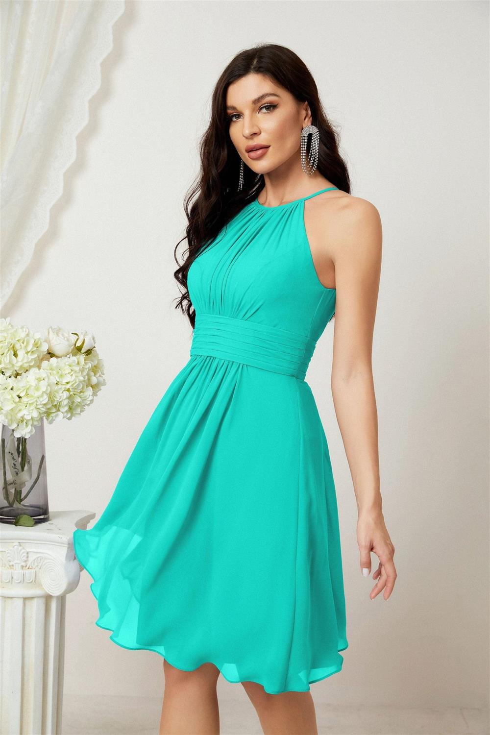 Halter Homecoming Dresses Formal Evening Party Cocktail Dress 28011 Clearance sale (ZD16954)