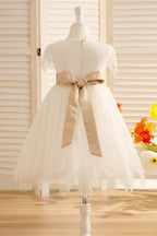 Lace Ivory First Communion Flower Girl Dress