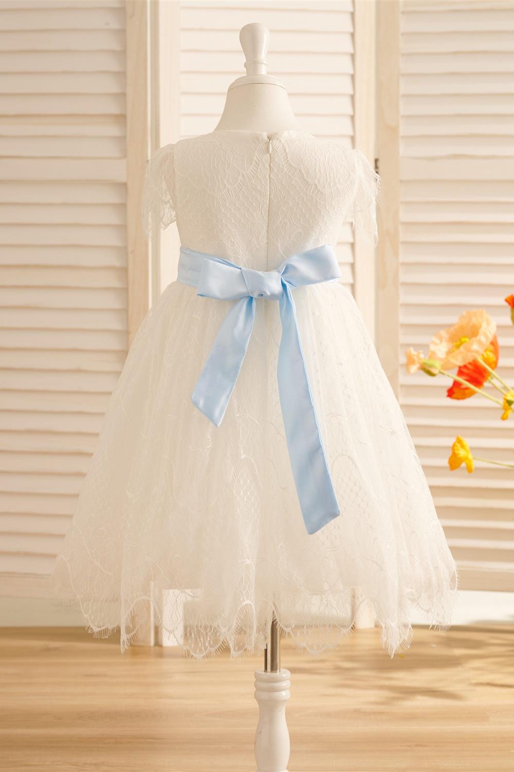 Lace Ivory First Communion Flower Girl Dress