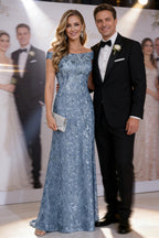 A-Line Off Shoulder Floor-Length Mother of the Bride Dresses with Sequins (SHI22500114)