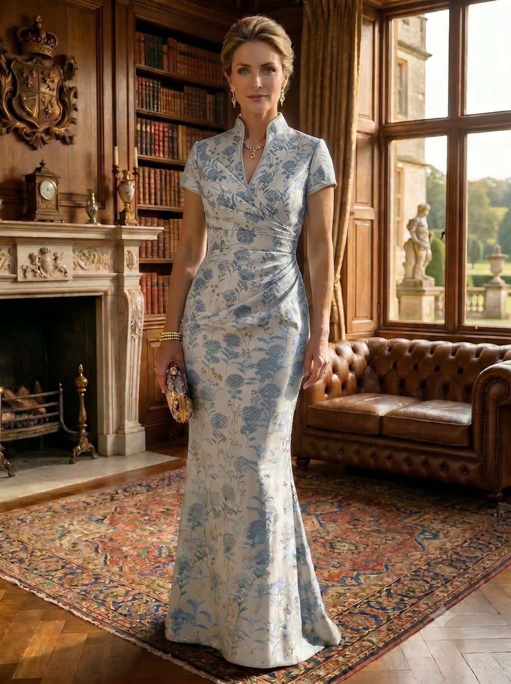 Sheath Satin One Shoulder Maxi Mother of the Bride & Groom Dresses with Ruffles Waist (SHI22500785)