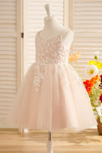 Tulle Knee-length Flower Girl Dress
