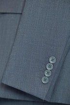 Traje de Tres Piezas en Lana Gris con Rayas Sútil para Novios y Negocios