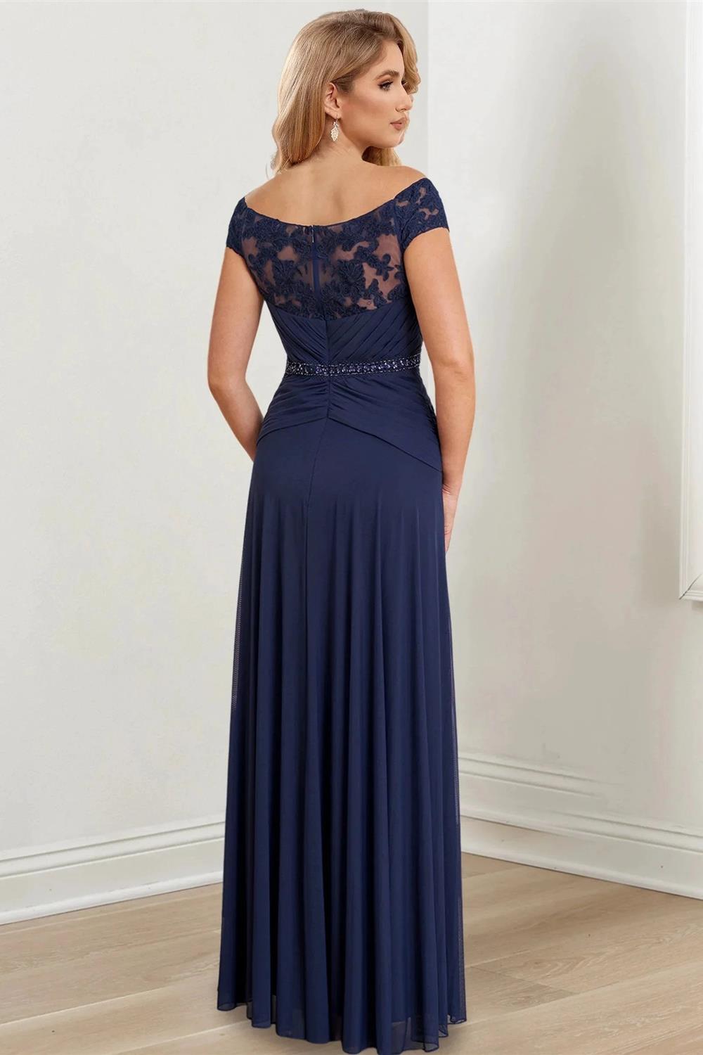 A-Line/Princess Off-the-Shoulder Floor-Length Mother of the Bride Dresses (ZD10949)