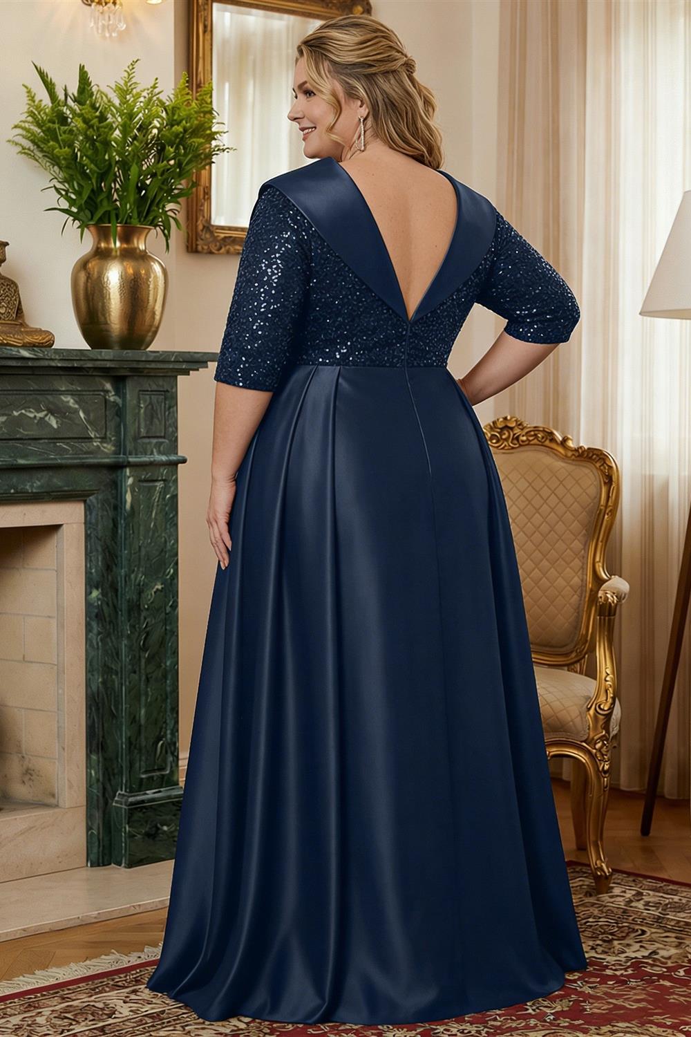 A-Line Chiffon One Shoulder Draped Cape Sleeves Floor-Length Mother of the Bride & Groom Dresses (SHI22500629)