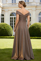 Sheath V Neck 3/4 Sleeve Sequined Mother of the Bride Dresses with Appliques (SHI22500209)