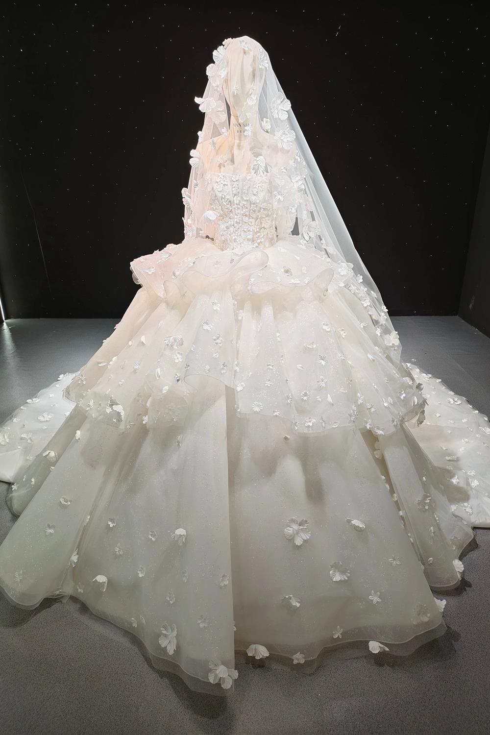 Vestido de Baile Véu de Flor