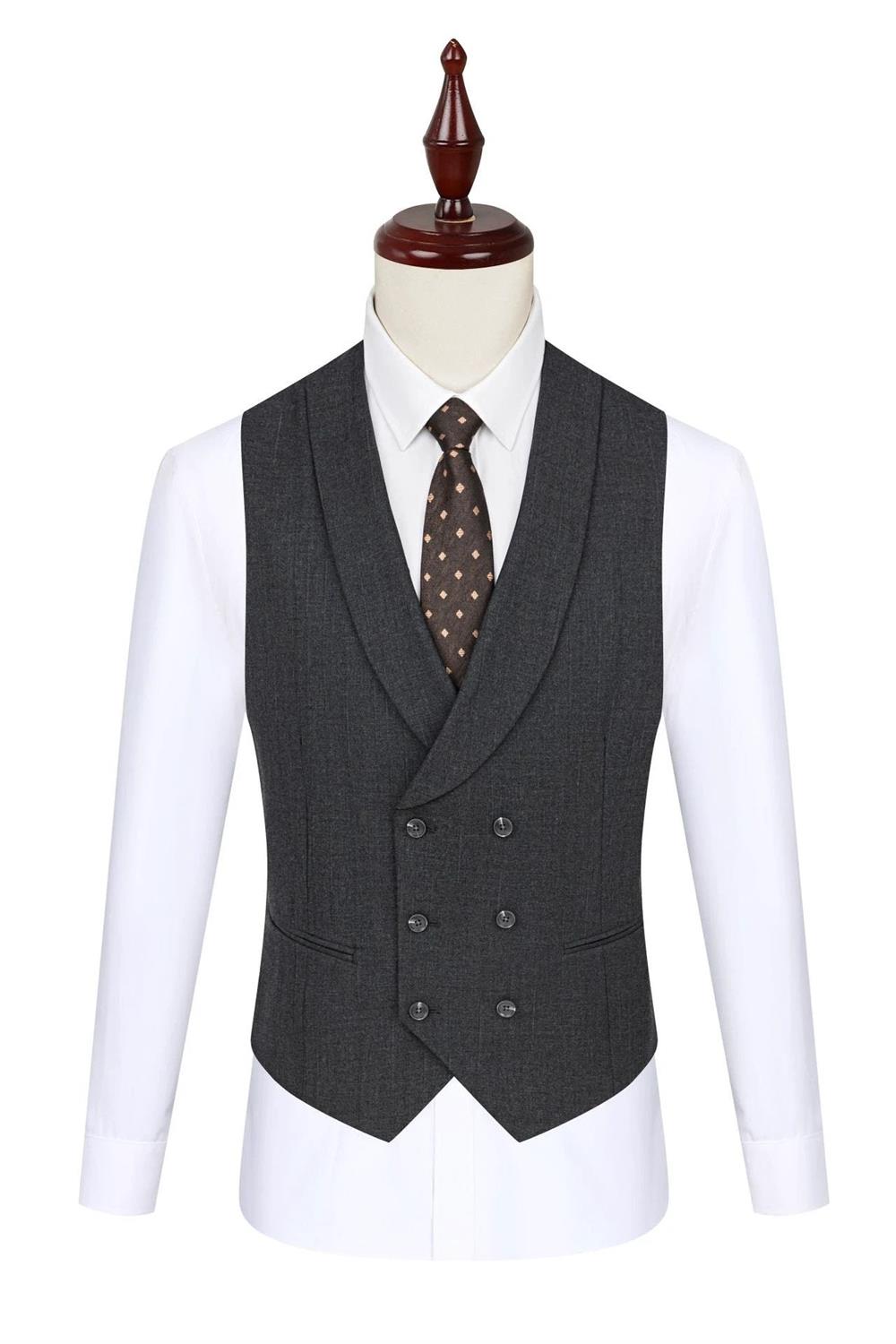 Chaqueta de traje formal para novio con cuello plano negro para hombre