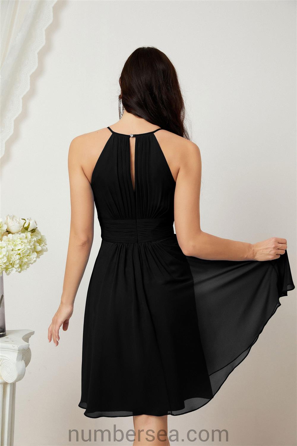 Halter Homecoming Dresses Formal Evening Party Cocktail Dress 28011 Clearance sale (ZD16954)