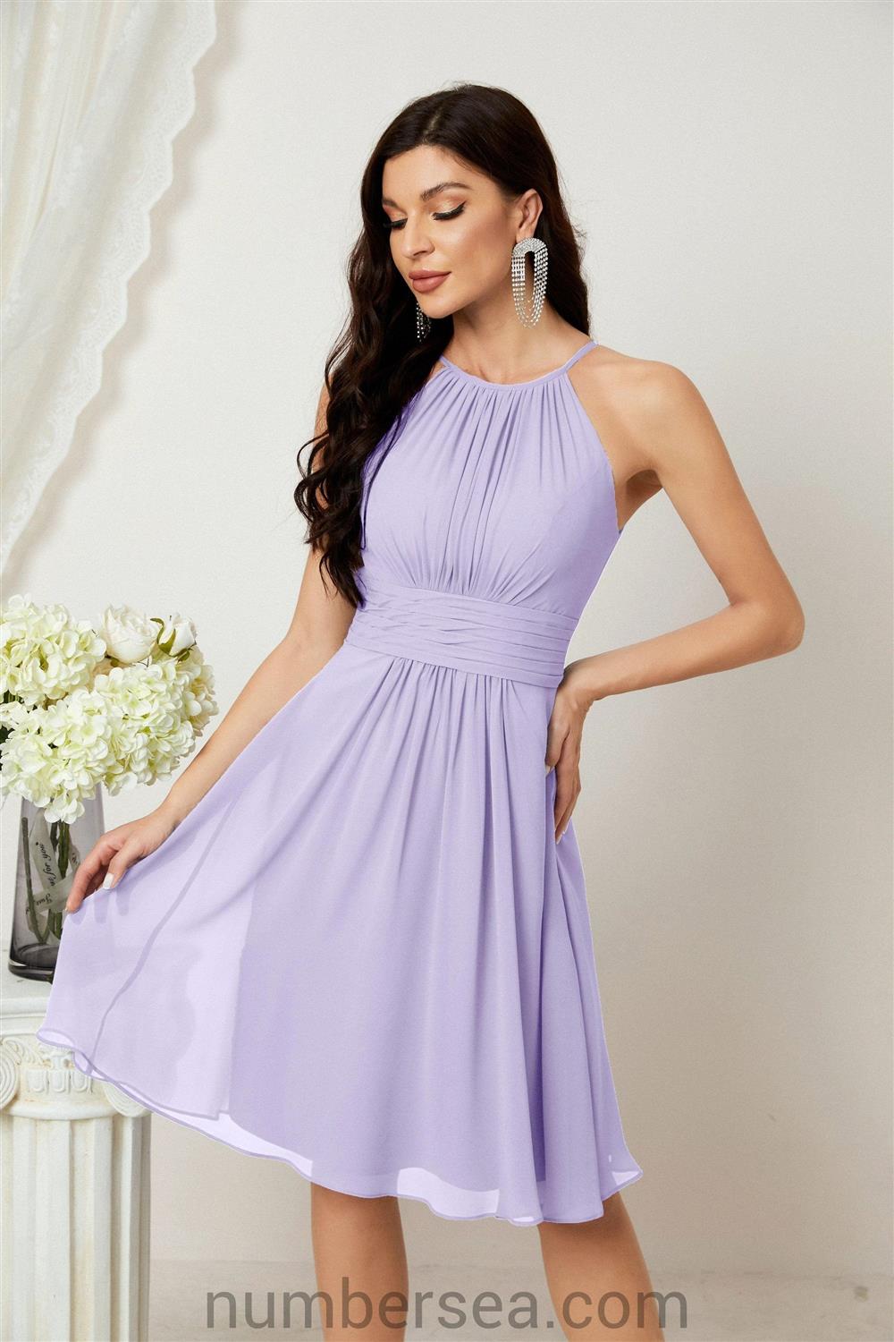 Halter Homecoming Dresses Formal Evening Party Cocktail Dress 28011 Clearance sale (ZD16954)