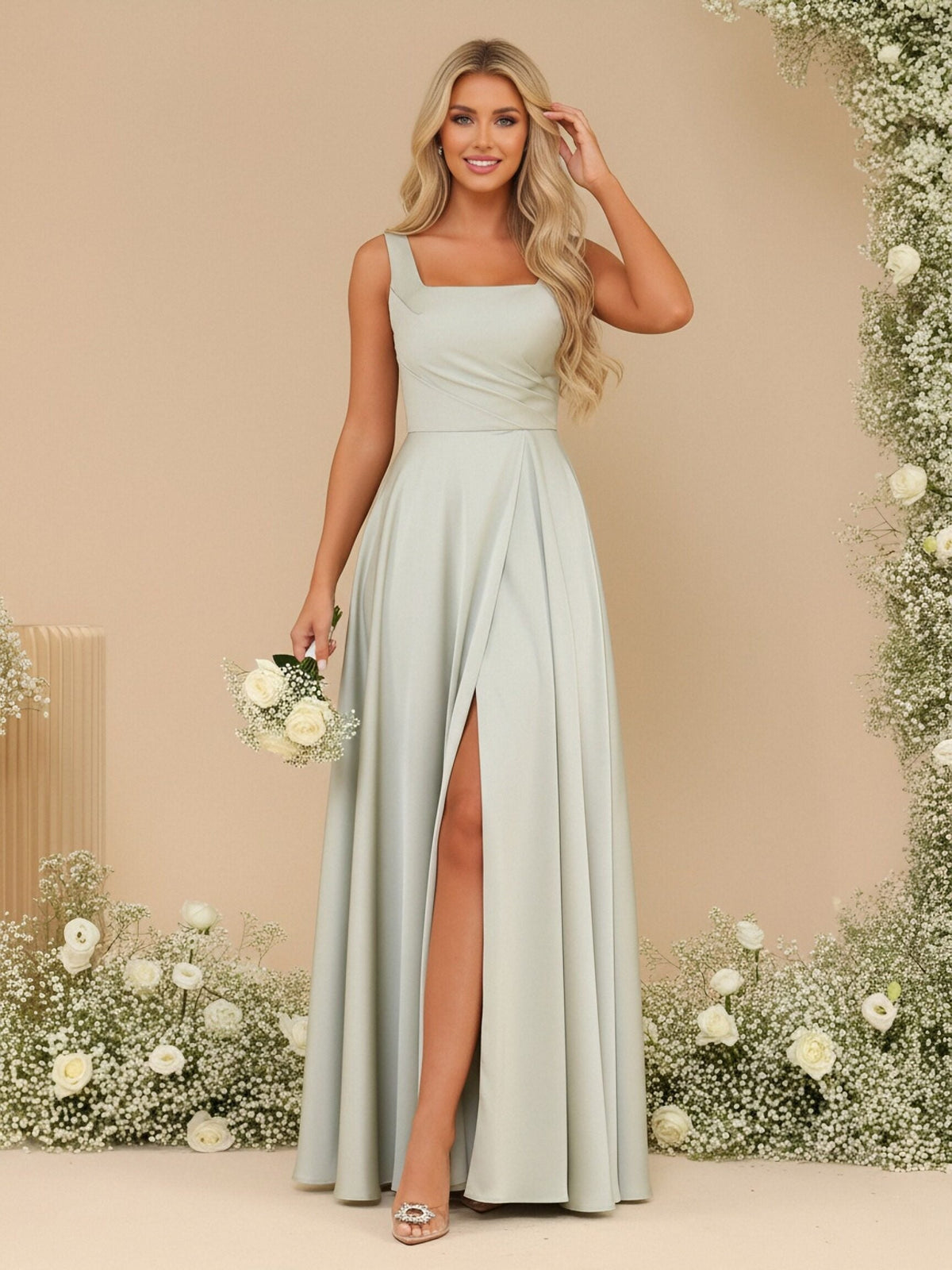 Stretch Jersey Sheath/Column Off Shoulder Floor-Length Mother of the Bride & Groom Dresses with Lace Bodice (SHI22501530)