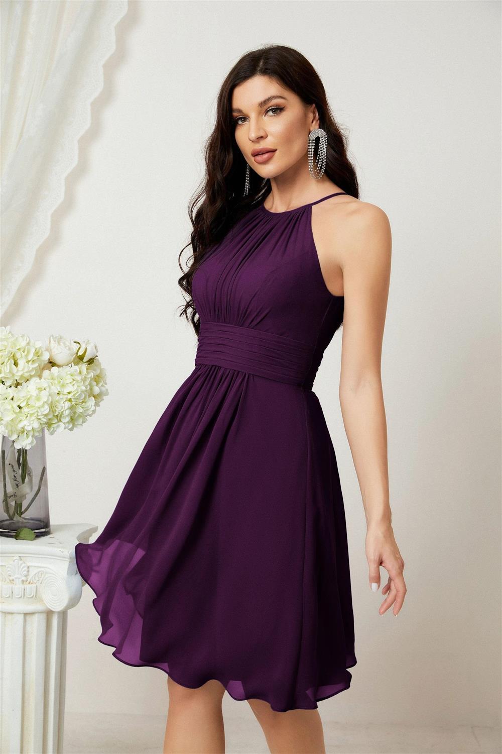 Halter Homecoming Dresses Formal Evening Party Cocktail Dress 28011 Clearance sale (ZD16954)