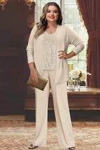 Chiffon Mother of the Bride Pantsuits with Jacket (ZD11039)
