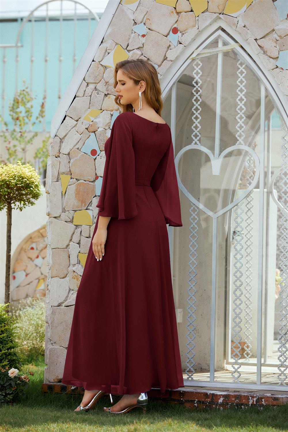 فستان ساندرلي للأم العروس فستان سهرة رسمي لضيوف حفلات الزفاف SY28012