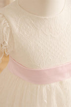 Lace Ivory First Communion Flower Girl Dress