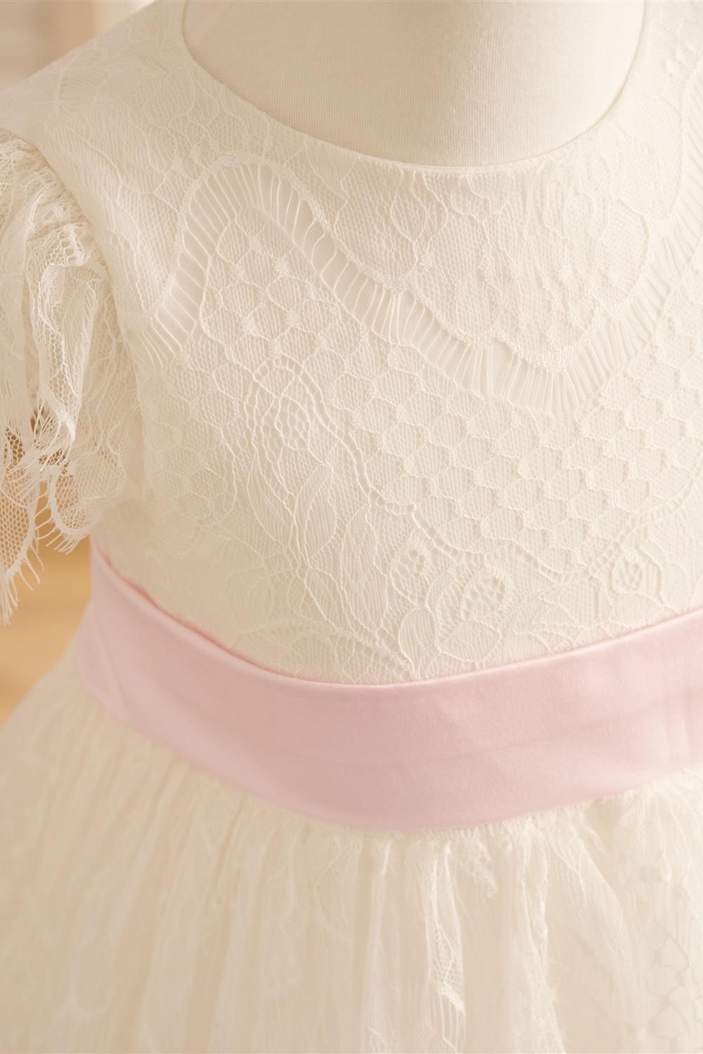 Lace Ivory First Communion Flower Girl Dress