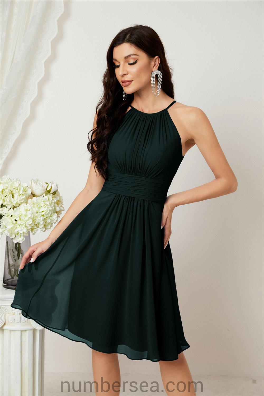 Halter Homecoming Dresses Formal Evening Party Cocktail Dress 28011 Clearance sale (ZD16954)