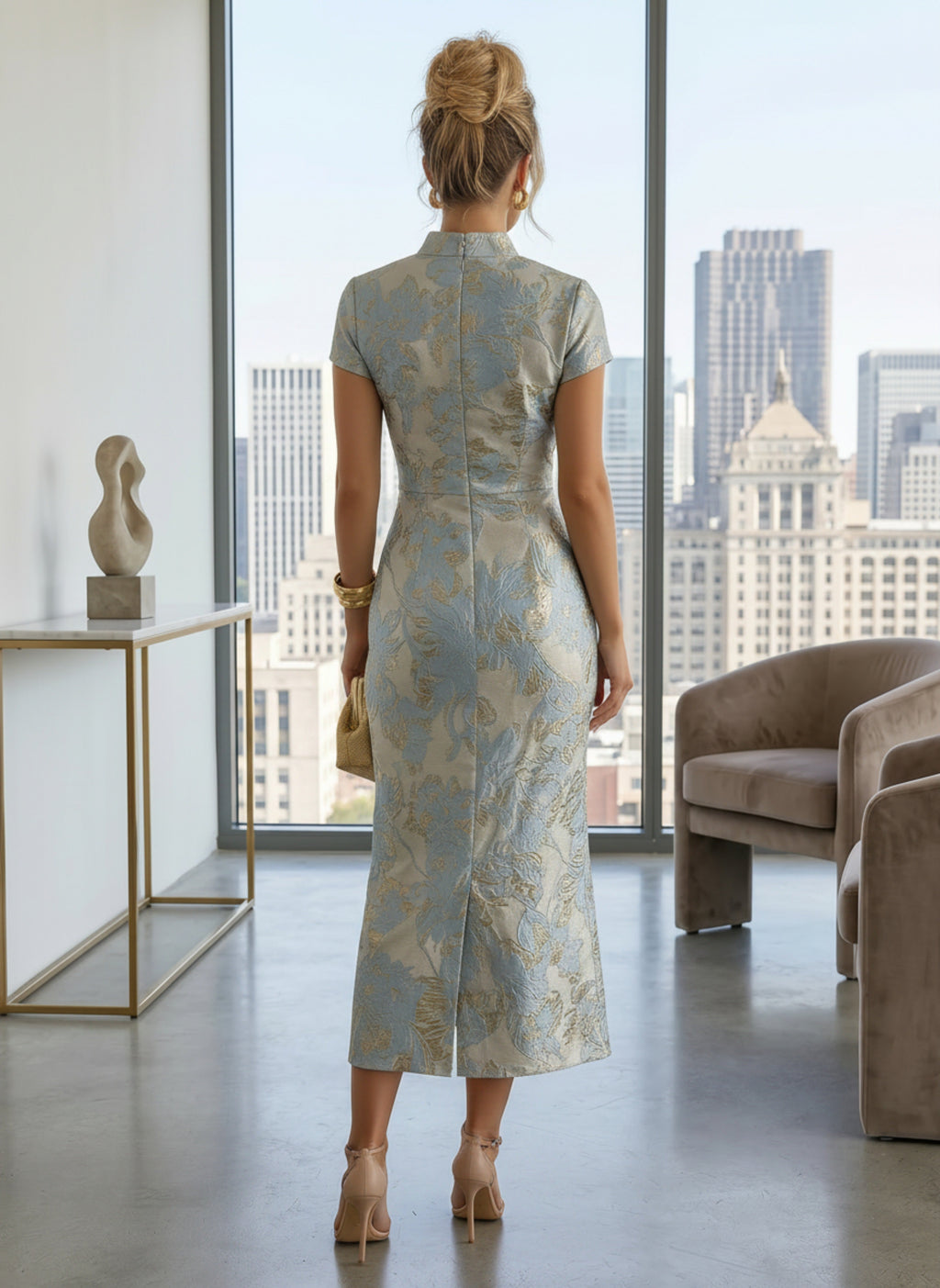 A-Line Chiffon Cape Sleeves Floor-Length Mother of the Bride & Groom Dresses with Rhinestones & Ruched Waist (SHI22500634)